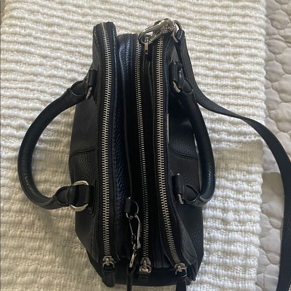 Cole Haan Black Pebbled Leather Satchel/Crossbody - Picture 6 of 14